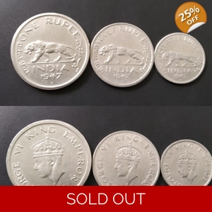 Tiger Rupee Set of 3 coins