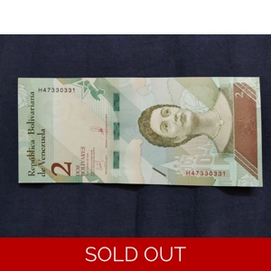 2 Bolivares UNC - Venezuela