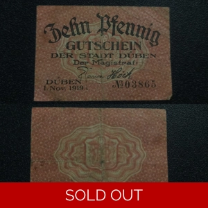 10 Pfennig 1921 - City of Düben (Prussian province of Saxo..