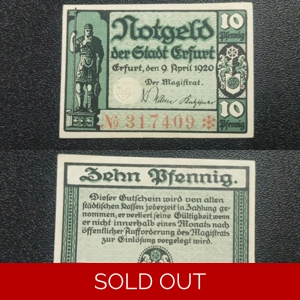 10 Pfennig 1920 - City of Erfurt (notgeld) (Prussian provi..