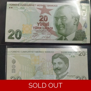20 Lira (2009 - 2022) UNC - Turkey
