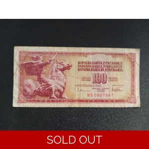 100 Dinara 1978 - Yugoslavia (Ref : 100219N)
