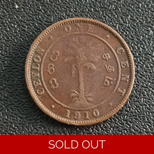 1 Cent 1910 Edward VII - Ceylon (Ref : 010319)