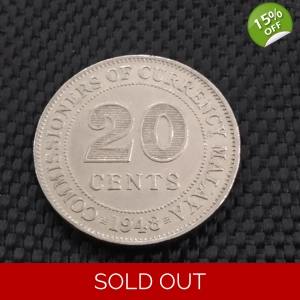 20 Cents - Malaya 1948
