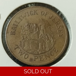 2 Pence - BAILIWICK OF JERSEY -Elizabeth II 2nd portrait