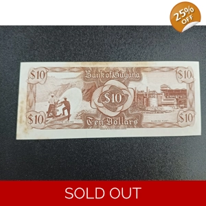 10 Dollars (1966-1992) UNC - Guyana