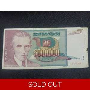 5 Million Dinara 1993 - Yugoslavia