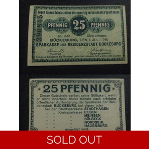 25 Pfennig 1919 - City of Bückeburg (Federal state of Scha..