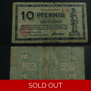 10 Pfennig 1921 - City of Cologne (notgeld) (Prussian prov..