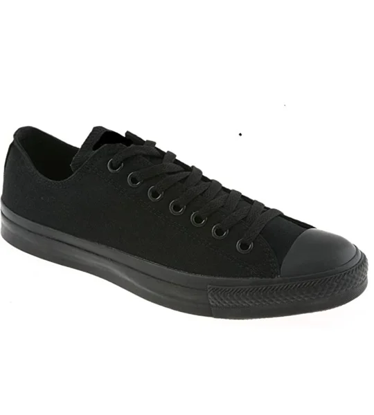 Adults Baseball Black Canvas Trainers Lace Up Low Top Plimsolls Pumps