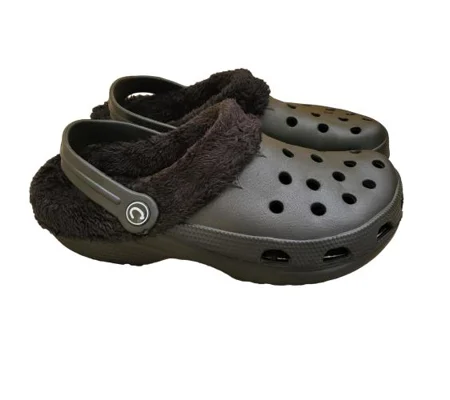 Shoes Fur Lined Clogs Furry Black Unisex Classic Slippers Garden Footwear