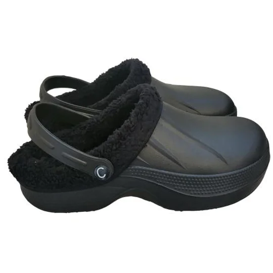 Fur Lined Clogs Thermal Garden Clogs Shoes Adult Furry Fleece Slippers Shoes