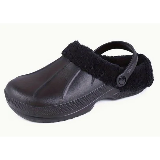 Fur Lined Clogs Thermal Garden Clogs Shoes Adult Furry Fleece Slippers Shoes