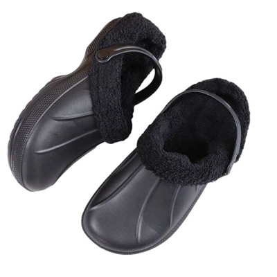 Fur Lined Clogs Thermal Garden Clogs Shoes Adult Furry Fleece Slippers Shoes