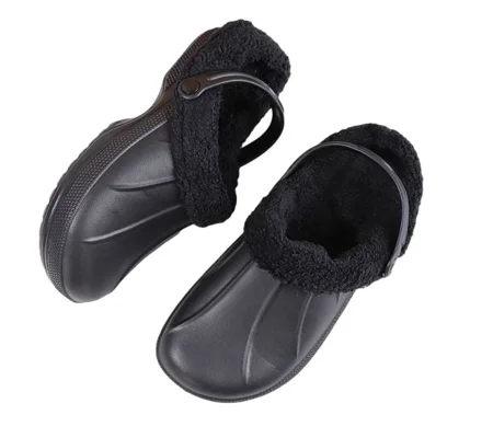 Fur Lined Clogs Thermal Garden Clogs Shoes Adult Furry Fleece Slippers Shoes