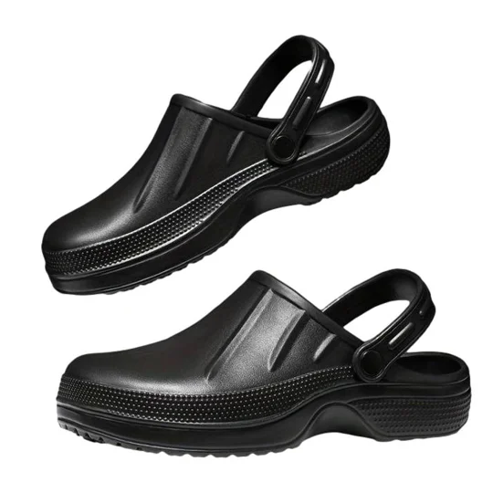 Black work Clogs for Kitchen staff, Chefs, Hospital staff nurse, Dental staff' Veterinary Nurses,
