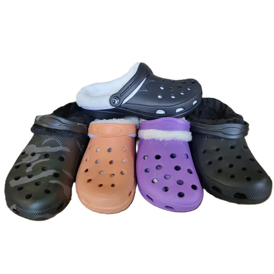 Fur Clogs Lined Adults Slippers Furry Clog Shoes Lightweight Mens Womens Garden Sandals Furry