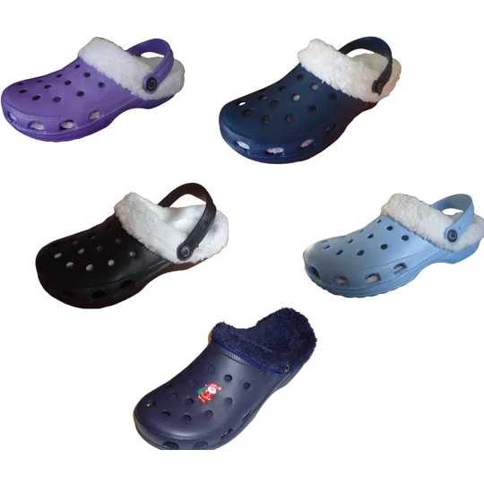 Fur Clogs Lined Adults Slippers Furry Clog Shoes Lightweight Mens Womens Garden Sandals Furry