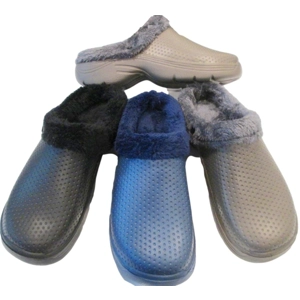 Mens Womens Warm Fleece-Lined Slippers, Casual Cloggis EVA House Shoes with Ro.. Mens Womens Warm Fleece-Lined Slippers, Casual Cloggis EVA House Shoes with Ro..
