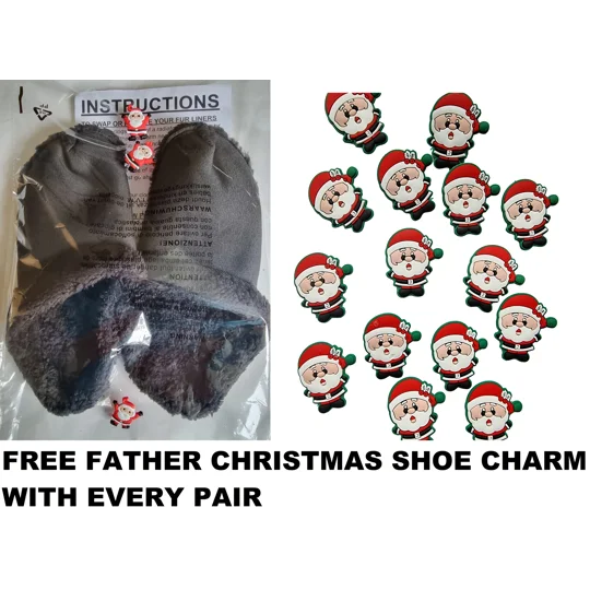 Crocs Insoles Fur Furry Croc Shoe Liners Insert Inners Fluffy Crocs MADE IN UK