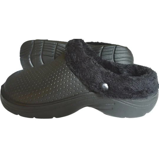Town and Country fleece-Lined Slippers, Casual Cloggis EVA House Shoes with Round Toe, Waterproof