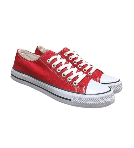 Red canvas trainers dance pumps plimsolls girls boys adults trainers