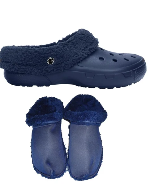 Insoles for Crocs Fluffy Liners Black Fur Shoe Insole Insert Lining Warm Removable Furry Croc Liners