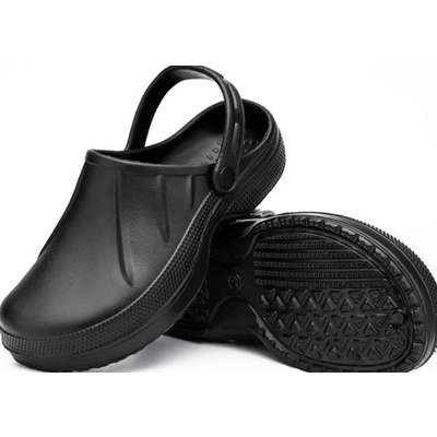 Comfortable, Non-Slip Black EVA Clogs  Kitchen & Hospital Garden Work Catering Nurse Vet Bistro