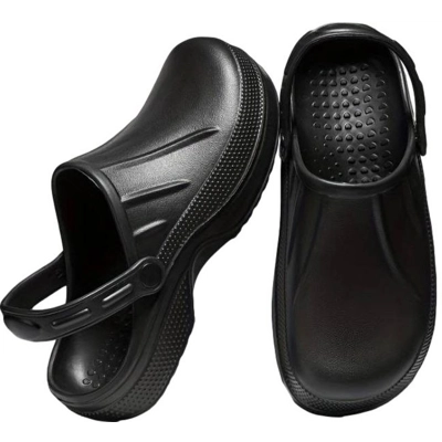 Mens Kitchen Shoes Black Slip On Clog Sandal Work Garden Clog Mule comfortable Shoes