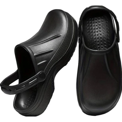 Comfortable, Non-Slip Black EVA Clogs  Kitchen & Hospital Garden Work Catering Nurse Vet Bistro