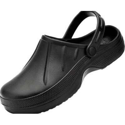 Comfortable, Non-Slip Black EVA Clogs  Kitchen & Hospital Garden Work Catering Nurse Vet Bistro