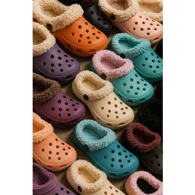 Fur Clogs Lined Adults Slippers Furry Clog Shoes Lightweight Mens Womens Garden Sandals Furry