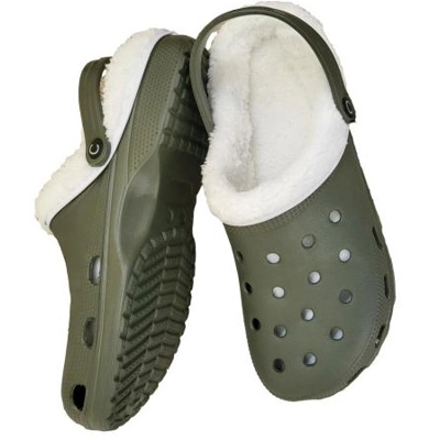 green fur clogs Mens Clogs Warm Fur Lined Thermal Garden Clogs Slip On Lightweight EVA Slippers Indo