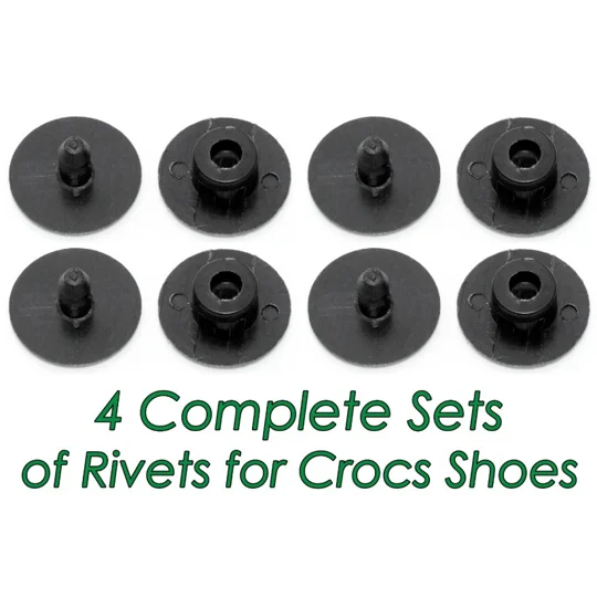 Rivets Set 4 Crocs Replacement Buttons Fastener For Broken shoes fix repair fast and easy