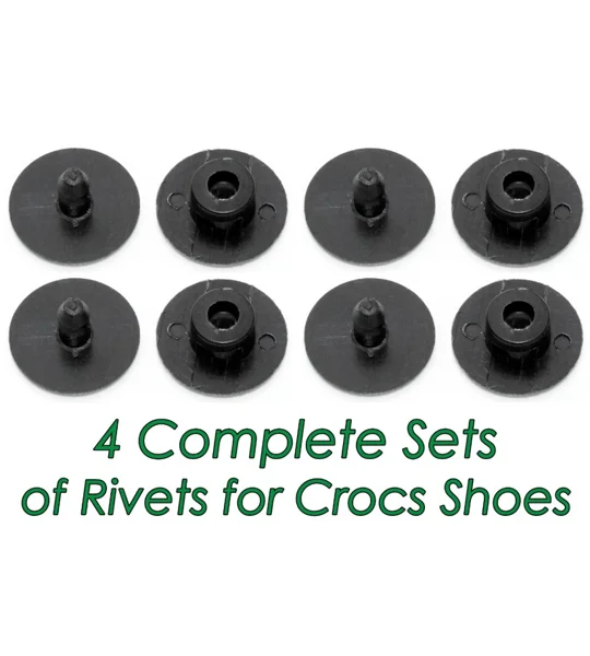 Rivets Set 4 Crocs Replacement Buttons Fastener For Broken shoes fix repair fast and easy