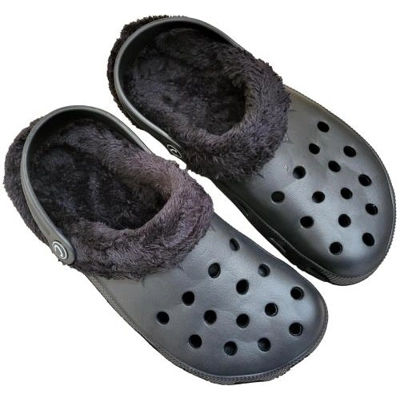 Clogs Lined Adults Slippers Furry Faux Fur Clog Shoes Lightweight