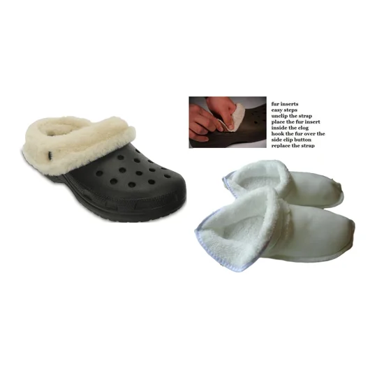 Crocs Insoles Fur Furry Croc Shoe Liners Insert Inners Fluffy Crocs MADE IN UK