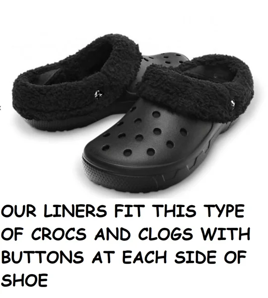 Insoles for Crocs Fluffy Liners Black Fur Shoe Insole Insert Lining Warm Removable Furry Croc Liners