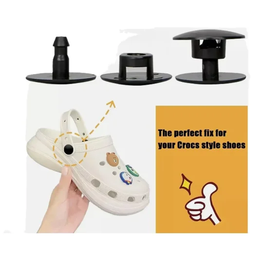 4 x Rivets Sets, Croc Fastener, Button to fit repair For Crocs Adults Kids broken clogs replacement