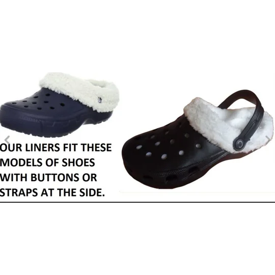 Crocs Insoles Fur Furry Croc Shoe Liners Insert Inners Fluffy Crocs MADE IN UK