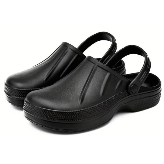 Black work Clogs for Kitchen staff, Chefs, Hospital staff nurse, Dental staff' Veterinary Nurses,