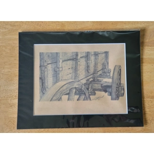 Matted print of Drawing 