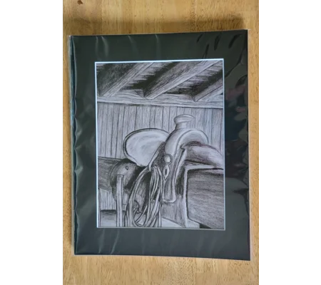 Matted print "Saddle" by Felicia C