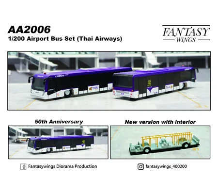 Thai Airways Cobus 3000 terminalbusser x 2 1:200