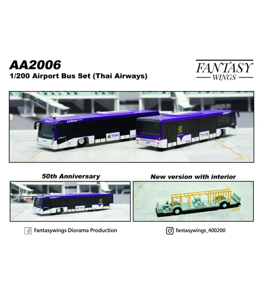 Thai Airways Cobus 3000 terminalbusser x 2 1:200