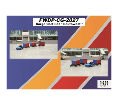 Southwest Airlines Cargo Cart set 1:200