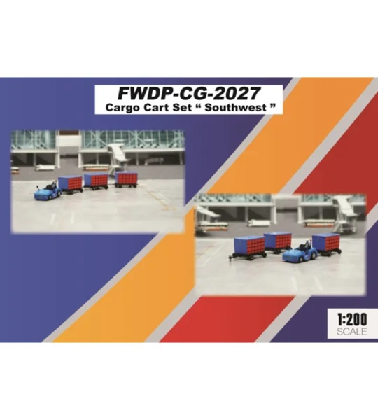 Southwest Airlines Cargo Cart set 1:200