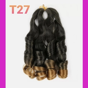 5packs Curly Braiding Hair Color T27 Length 26inch
