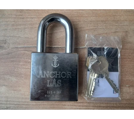 ANCHOR LÅS 848-4 S50 Oval WP High Security Padlock With DORMA Cylinder