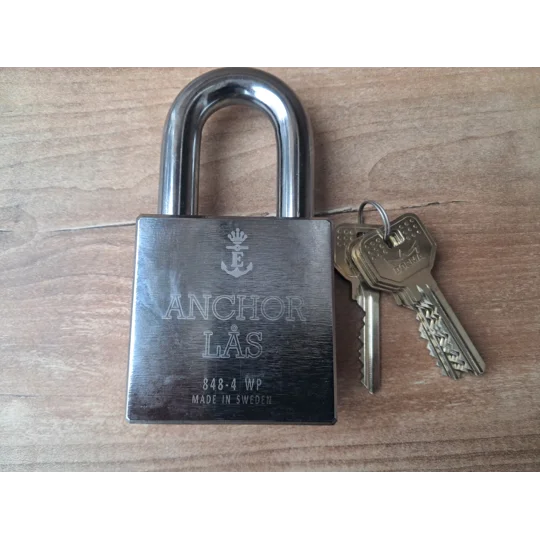 ANCHOR LÅS 848-4 S50 Oval WP High Security Padlock With DORMA Cylinder